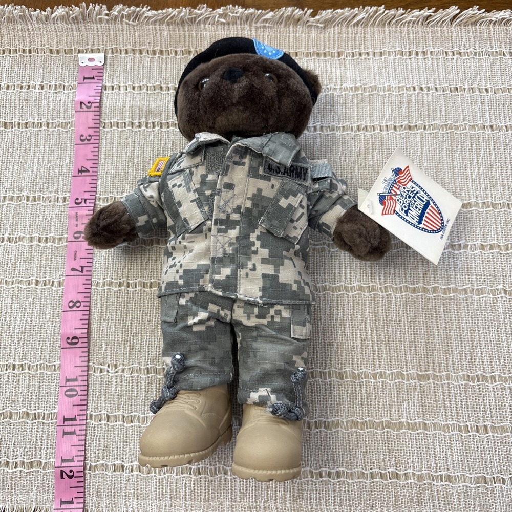 Mini Army Bear NWT IRA Green 11"